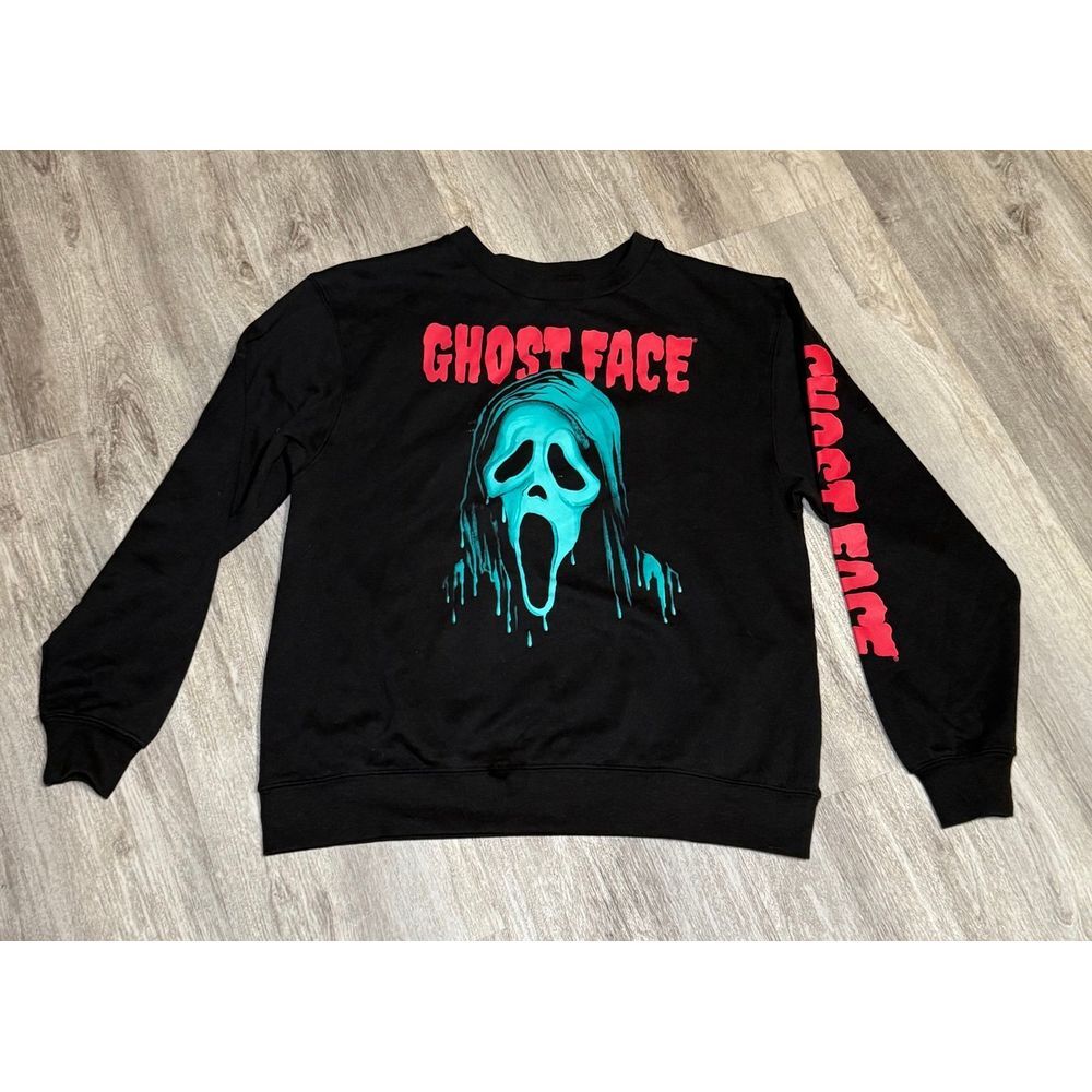 Ghost face‎ Halloween pullover sweater size medium